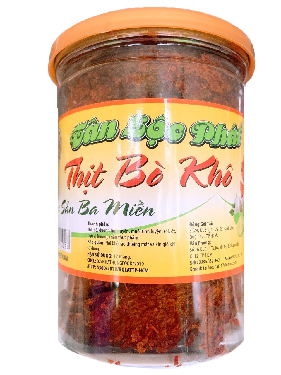 THỊT BÒ KHÔ DẠNG MIẾNG CHẤT LƯỢNG TÂN LỘC PHÁT - HŨ 150G