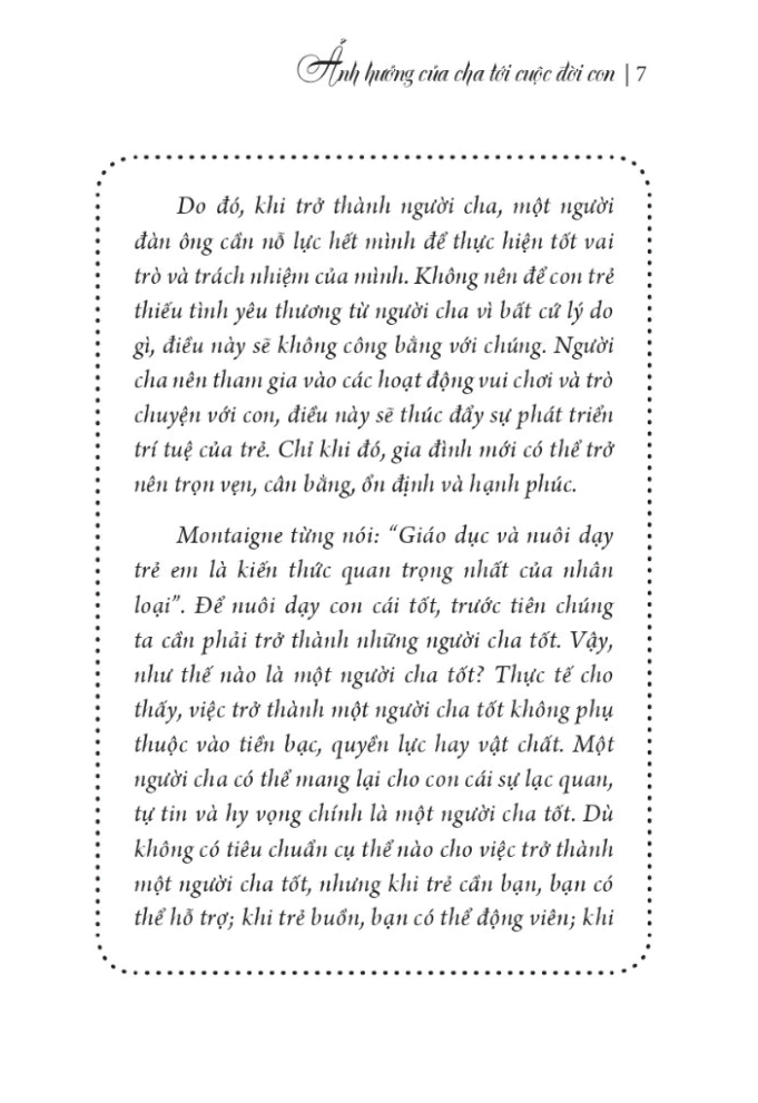 Sách - Ảnh Hưởng Của Cha Tới Cuộc Đời Con