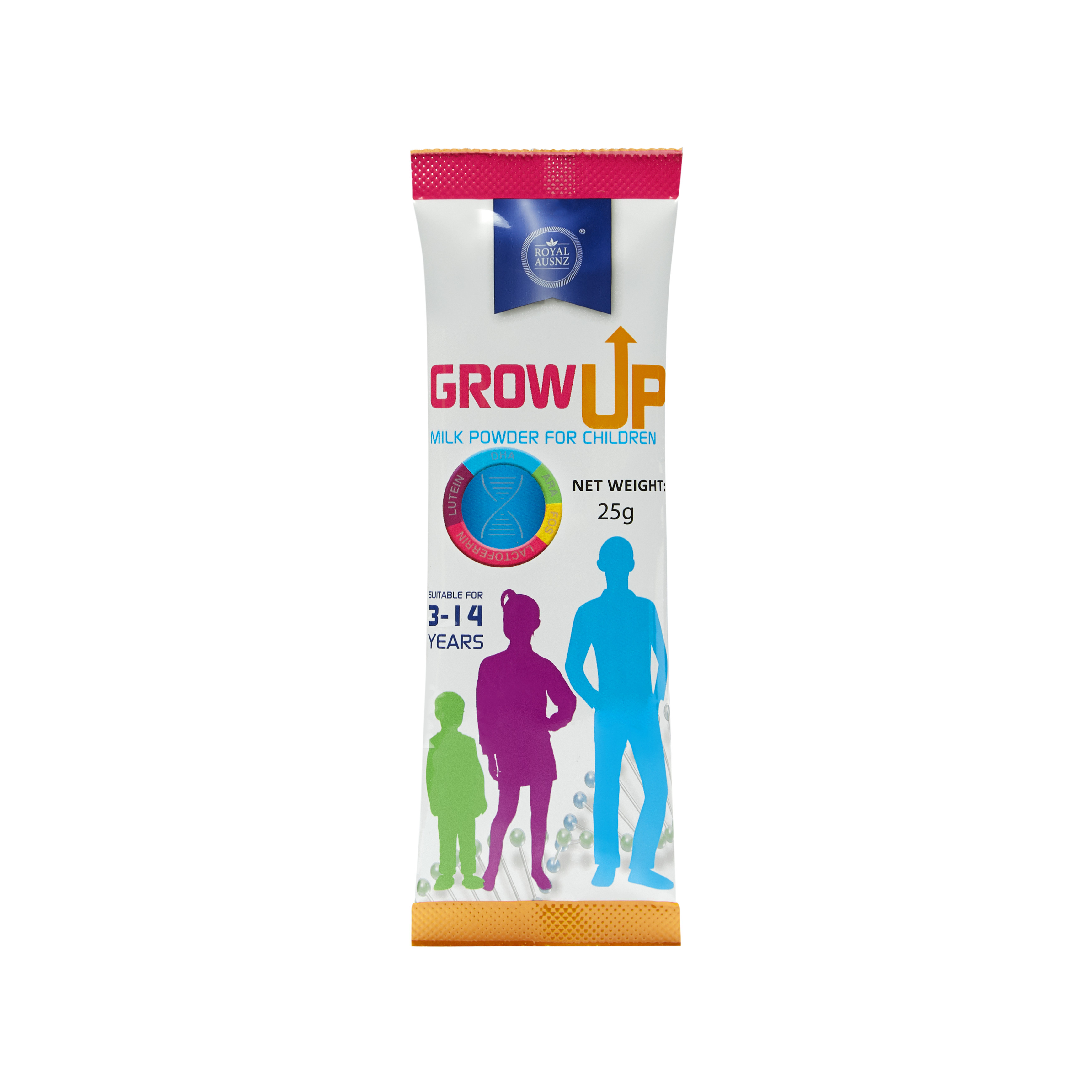 Sữa Bột Hoàng Gia Úc Grow Up Milk Powder ROYAL AUSNZ Hỗ Trợ Phát Triển Chiều Cao Cho Trẻ Từ 3-14 Tuổi Gói 25g