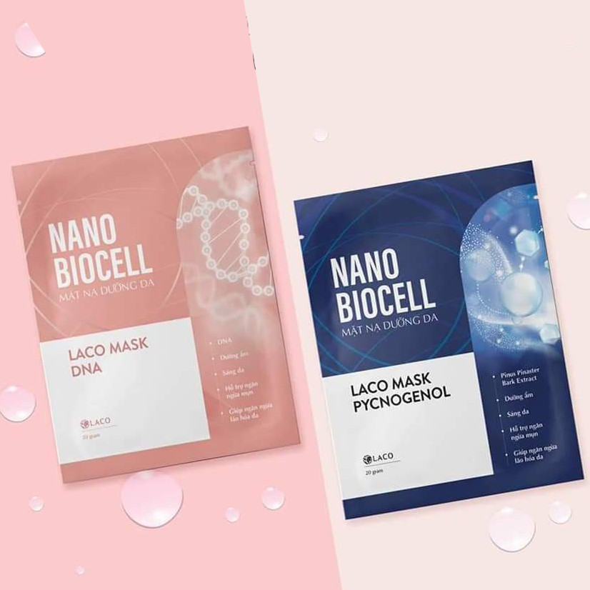 Mặt nạ NANO BIOCELL LACO - Mặt nạ sinh học lên men dừa tươi BIOCELL  LACO