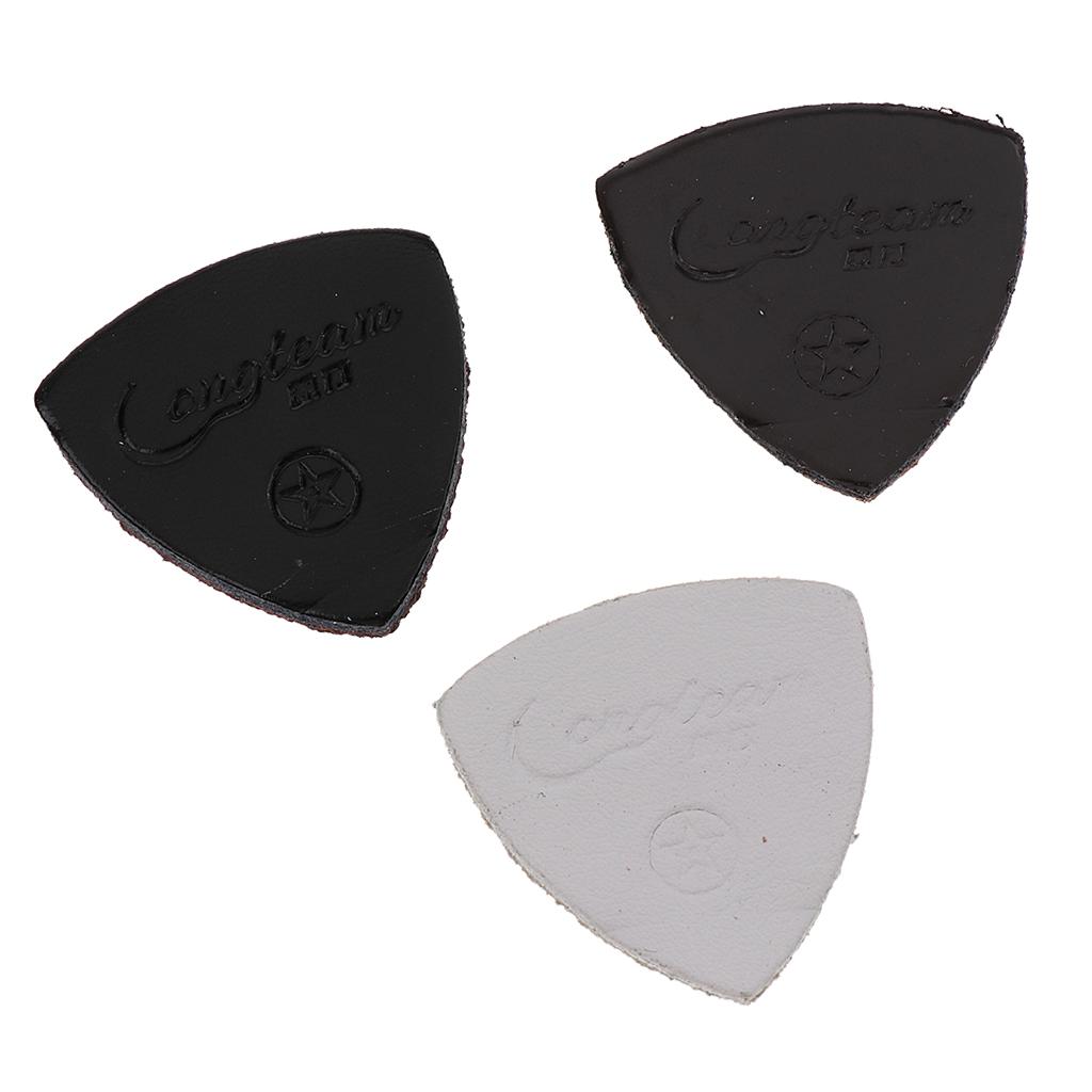 3pcs Ukulele Guitar Pick Plectrum Artificial Lenther for Mini Guitar