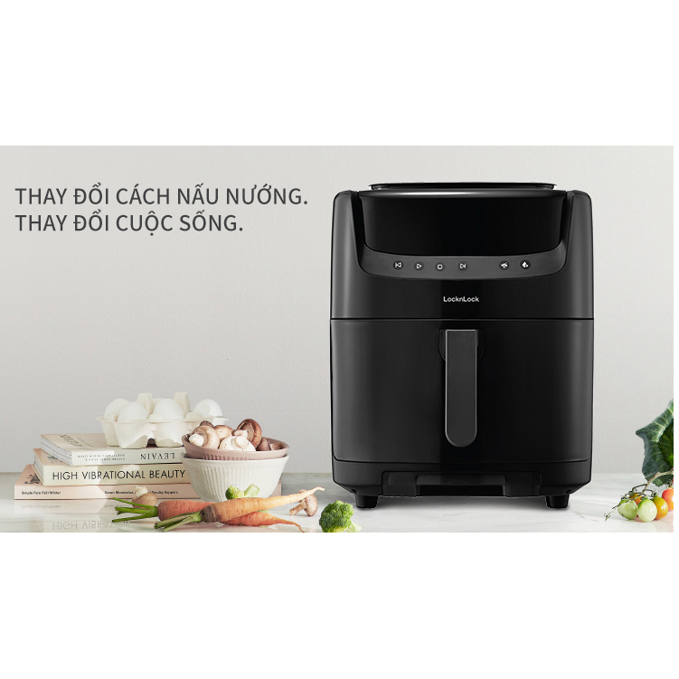 Nồi Chiên Không Dầu Kết Hợp Chức Năng Hấp Lock&Lock EJF881  - Hàng Chính Hãng