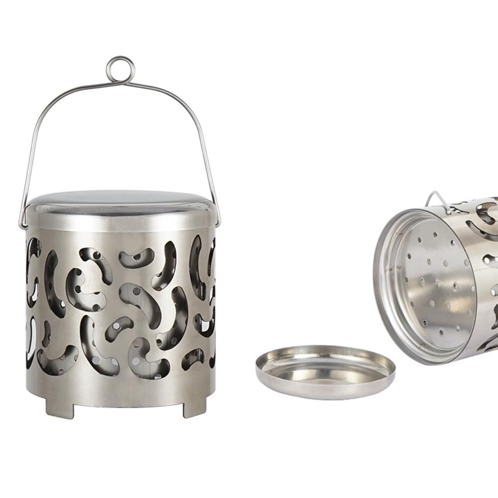 Lò sưởi mini ngoài trời Di động bằng thép không gỉ Lò nướng cắm trại Lều sưởi ấm cho Ba lô đi bộ leo núi Du lịch