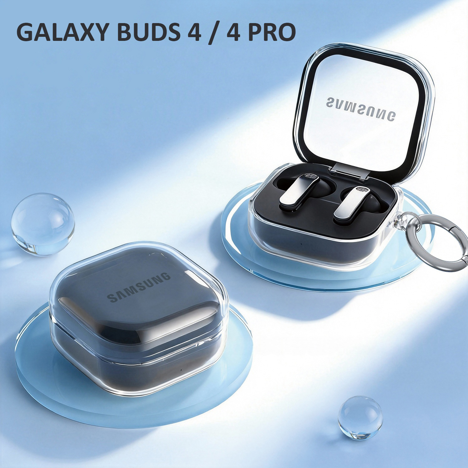 Bao Case Ốp Bảo vệ TPU Trong Suốt cho Samsung Galaxy Buds 4 / Buds 4 Pro - Hàng Chính Hãng