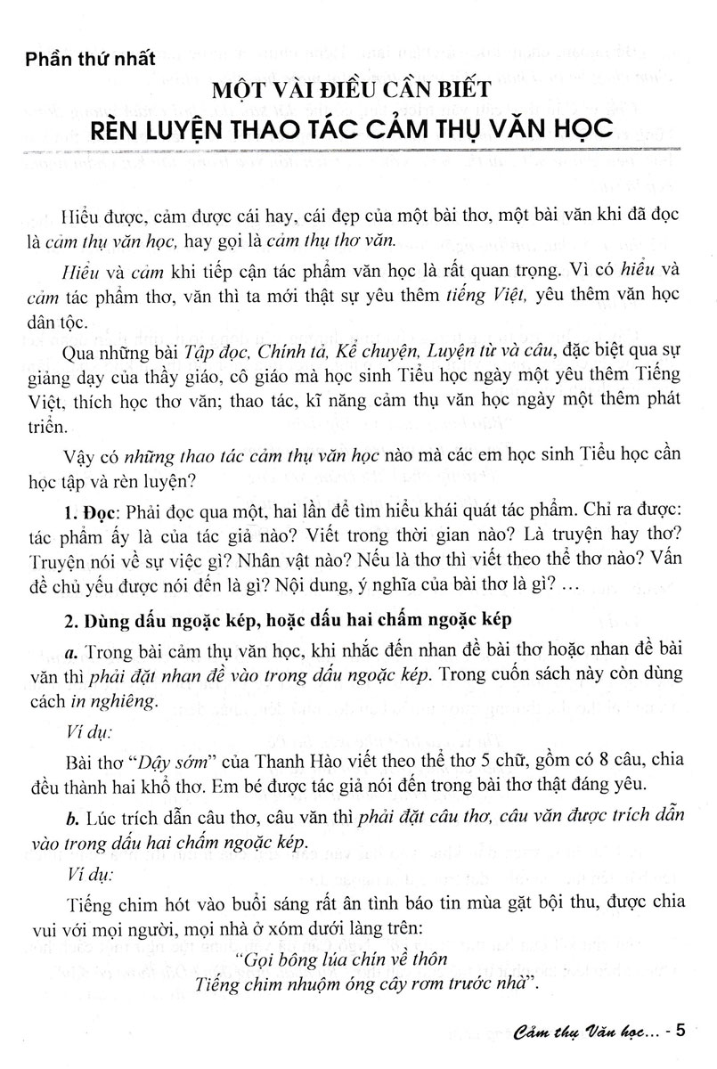 Cảm Thụ Văn Học Dành Cho Học Sinh Lớp 4 - HA