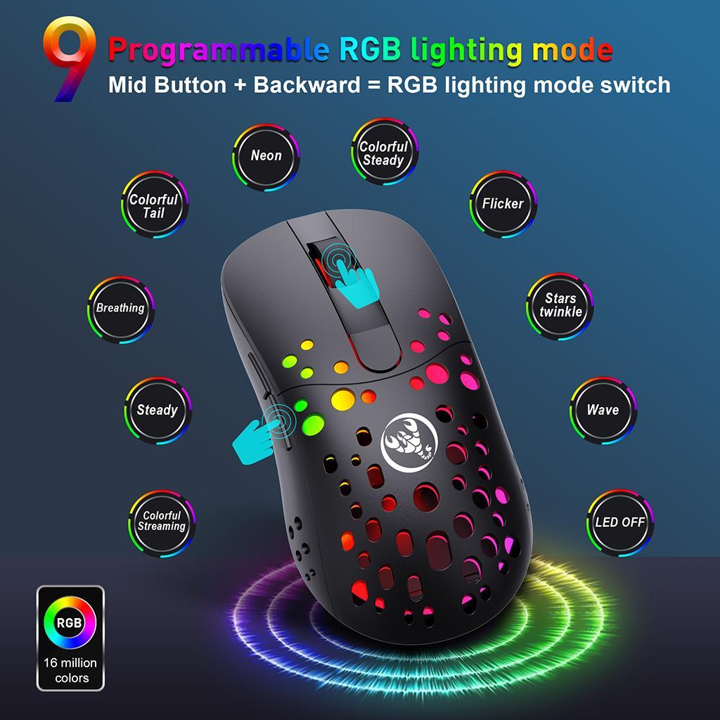 Wireless/ Mouse Gaming Mouse up to 10000 DPI Lightweight 550mAh