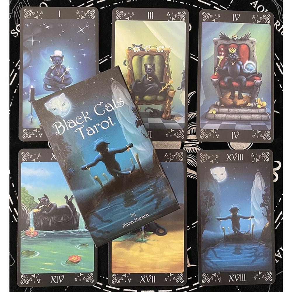 Bài Black Cats Tarot 78 Lá Bài Tặng Đá Thanh Tẩy