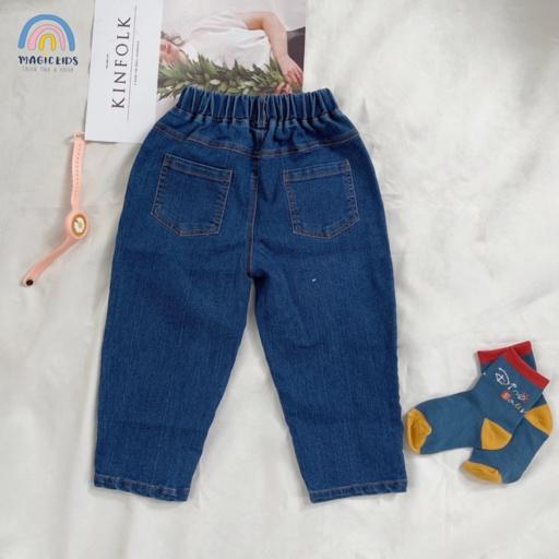 Quần dài jean bé trai Magickids form rộng túi lệch chất bò mềm co giãn Quần áo trẻ em đi học đi chơi QĐ22019