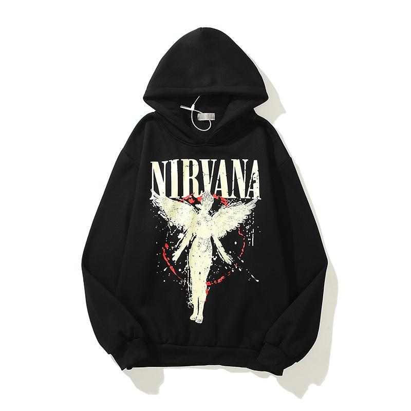 Áo Hoodie In Hình Thiên Thần Nirvana Thời Trang Cho Cặp Đôi