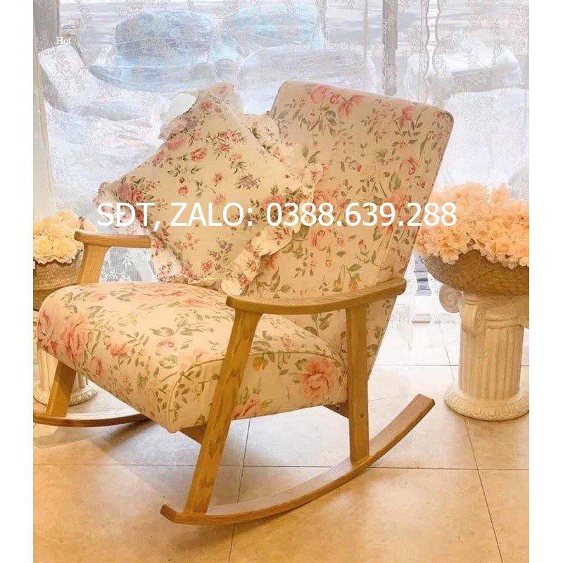 Ghế bập bênh thư giãn sofa hoa nhí siêu đẹp