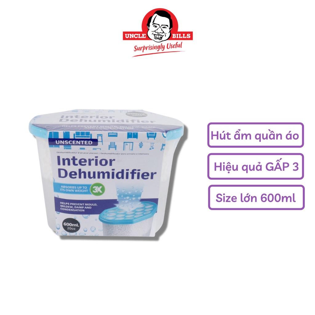 Hộp hút ẩm không khí 600ml hút ẩm tủ quần áo, khử mùi hiệu quả Uncle Bills BA0391 hàng nhập khẩu, chống ẩm, loại bỏ mùi