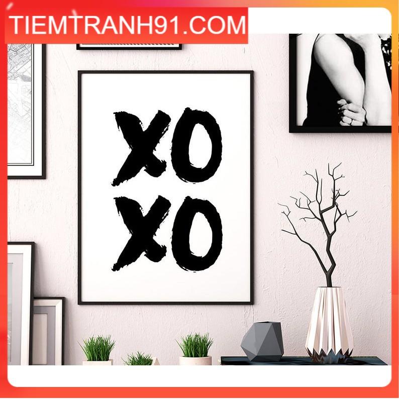 Tranh in cao cấp | Typograpy-XOXO Wall Decor 39 , tranh canvas giá rẻ