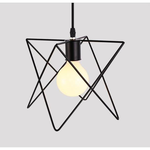 COMBO BỘ 3 ĐÈN THẢ SAO TRANG TRÍ KHUNG SẮT SƠN TĨNH ĐIỆN - KÈM BÓNG LED CAO CẤP