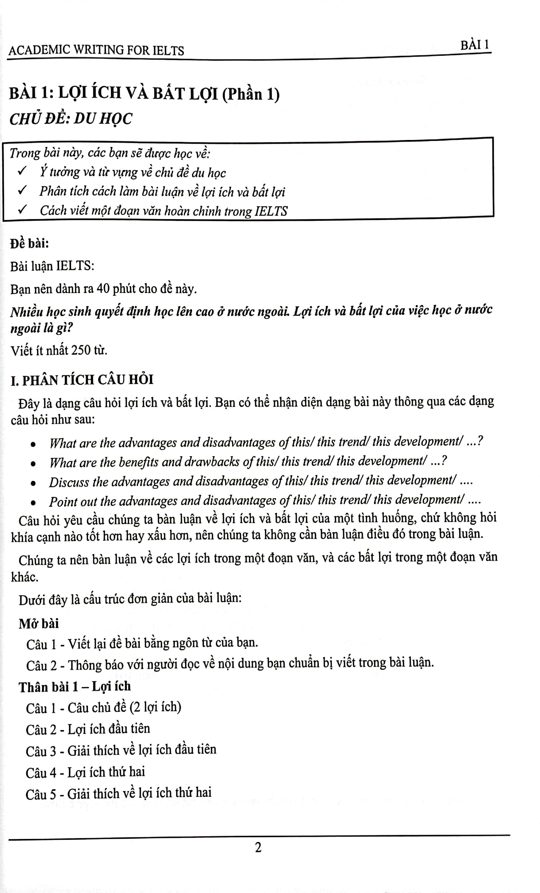 Academic Writing For Ielts (Tái Bản 2023)