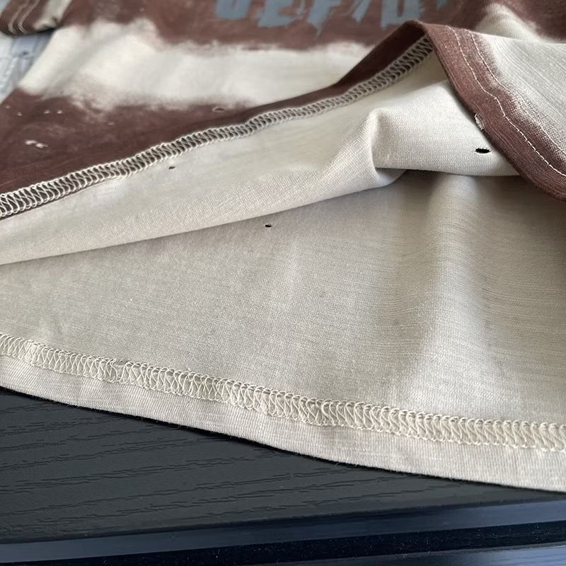 Set Áo Thun Tay Ngắn Sọc In Chữ Quần Đùi Denim 1-5 Tuổi Dành Cho Bé Trai