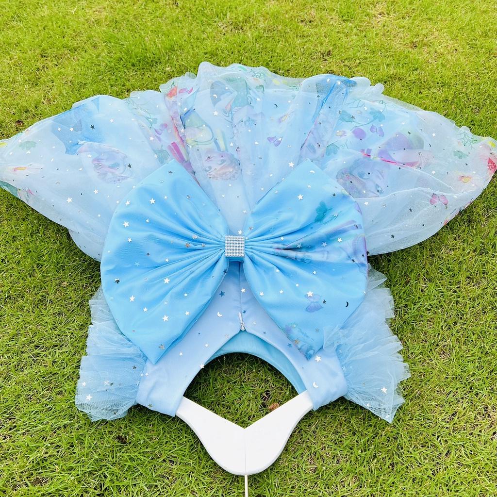 Váy đầm công chúa Elsa màu xanh thiết kế cho bé gái từ 8-35kg