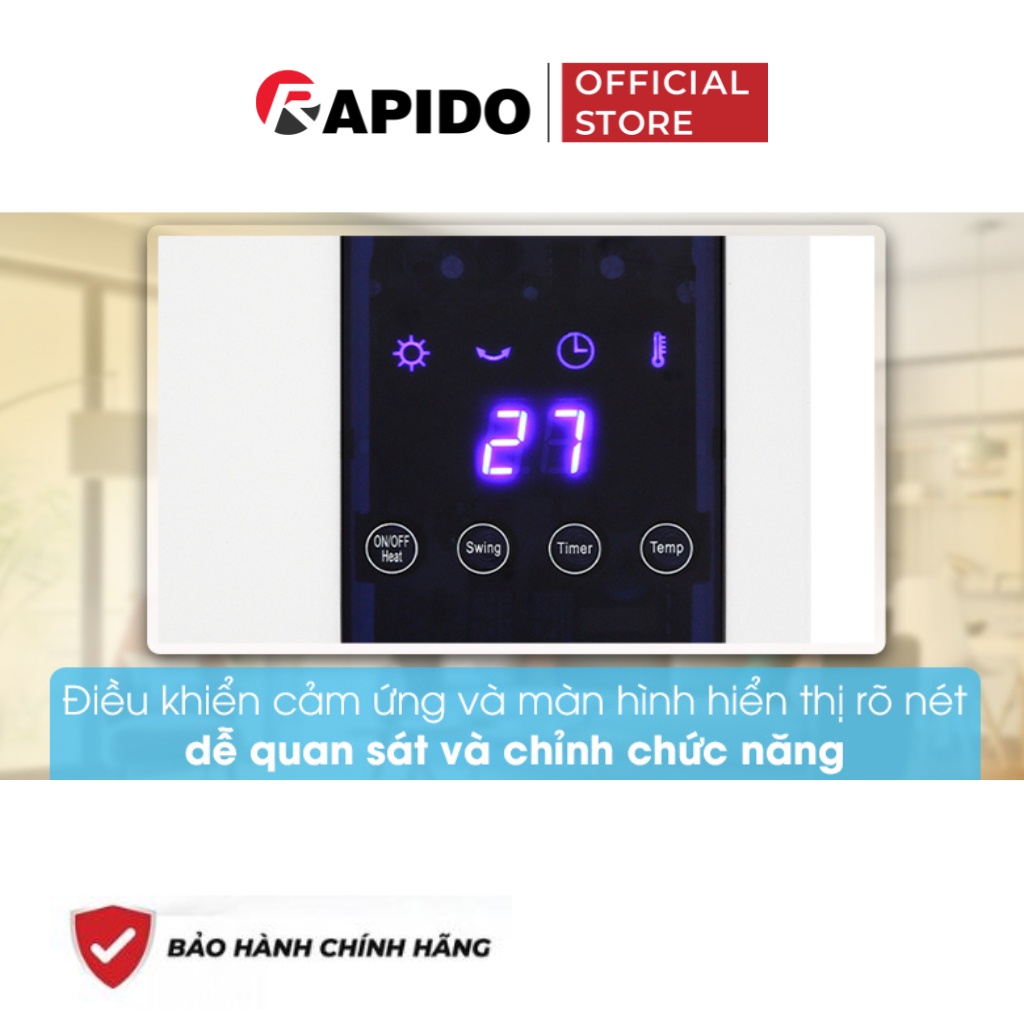 Máy sưởi gốm Rapido RCH2000-D- Hàng chính hãng