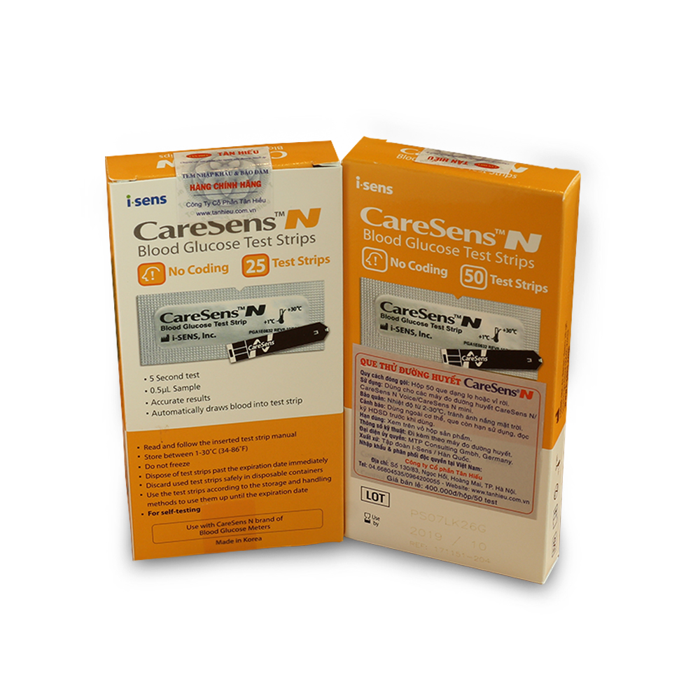 Que thử đường huyết CareSens N - thương hiệu Hàn Quốc