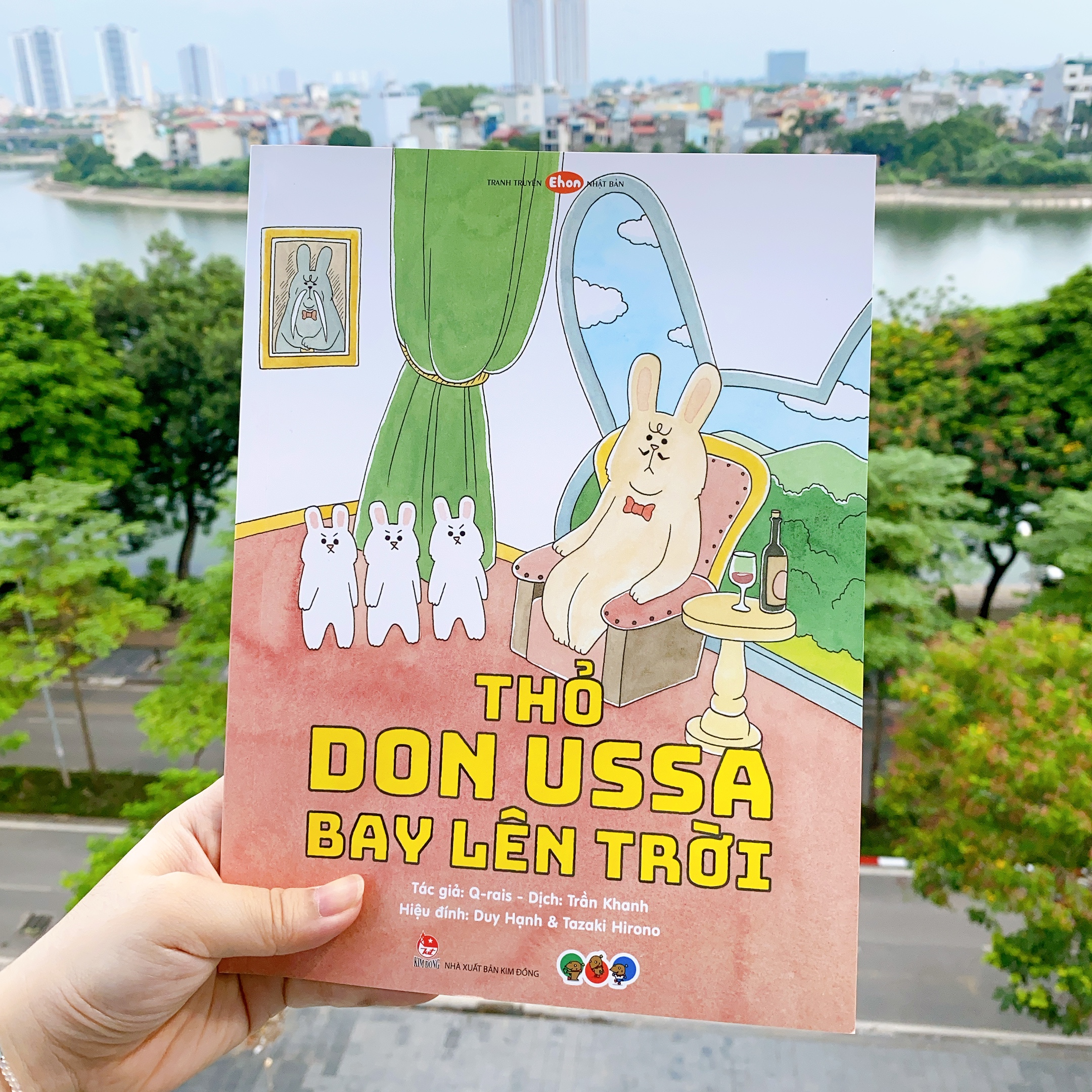 Hình ảnh Sách cho bé từ 3 tuổi - Phát triển tư duy Thỏ Don Ussa bay lên trời (Truyện tranh Ehon Nhật Bản)