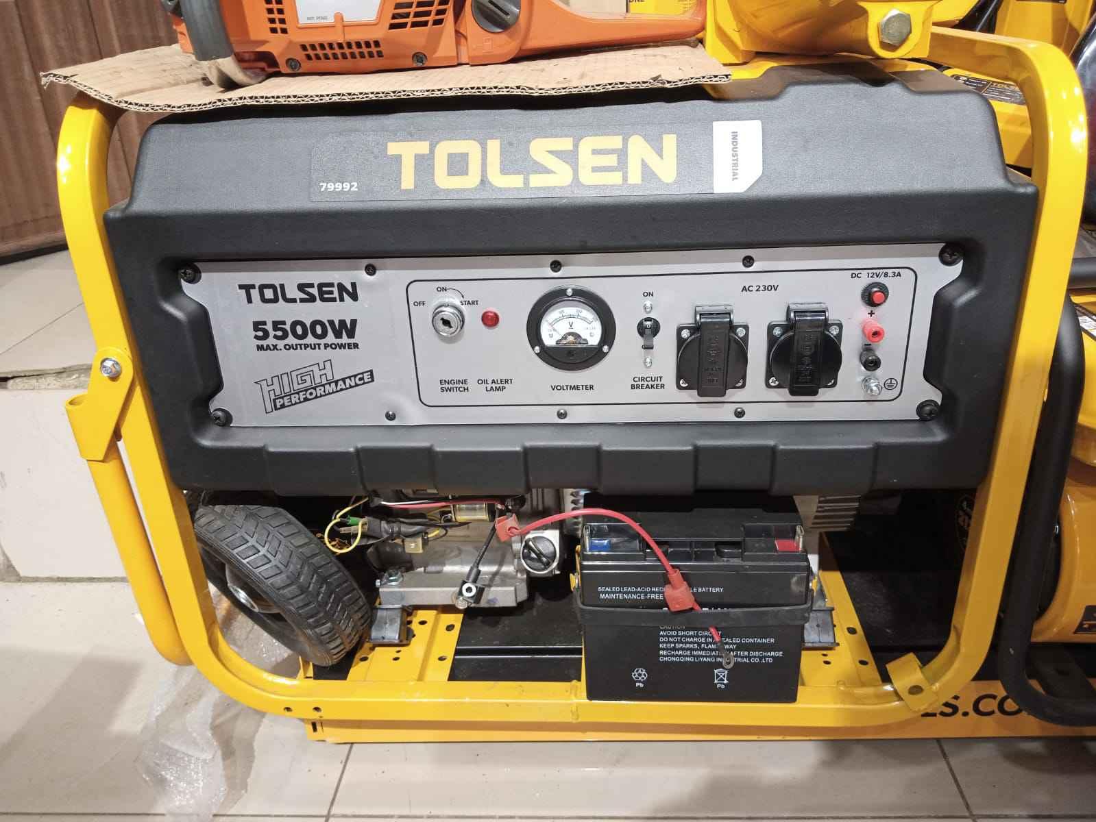 MÁY PHÁT ĐIỆN CHẠY XĂNG 5000W TOLSEN 79992 - HÀNG CHÍNH HÃNG