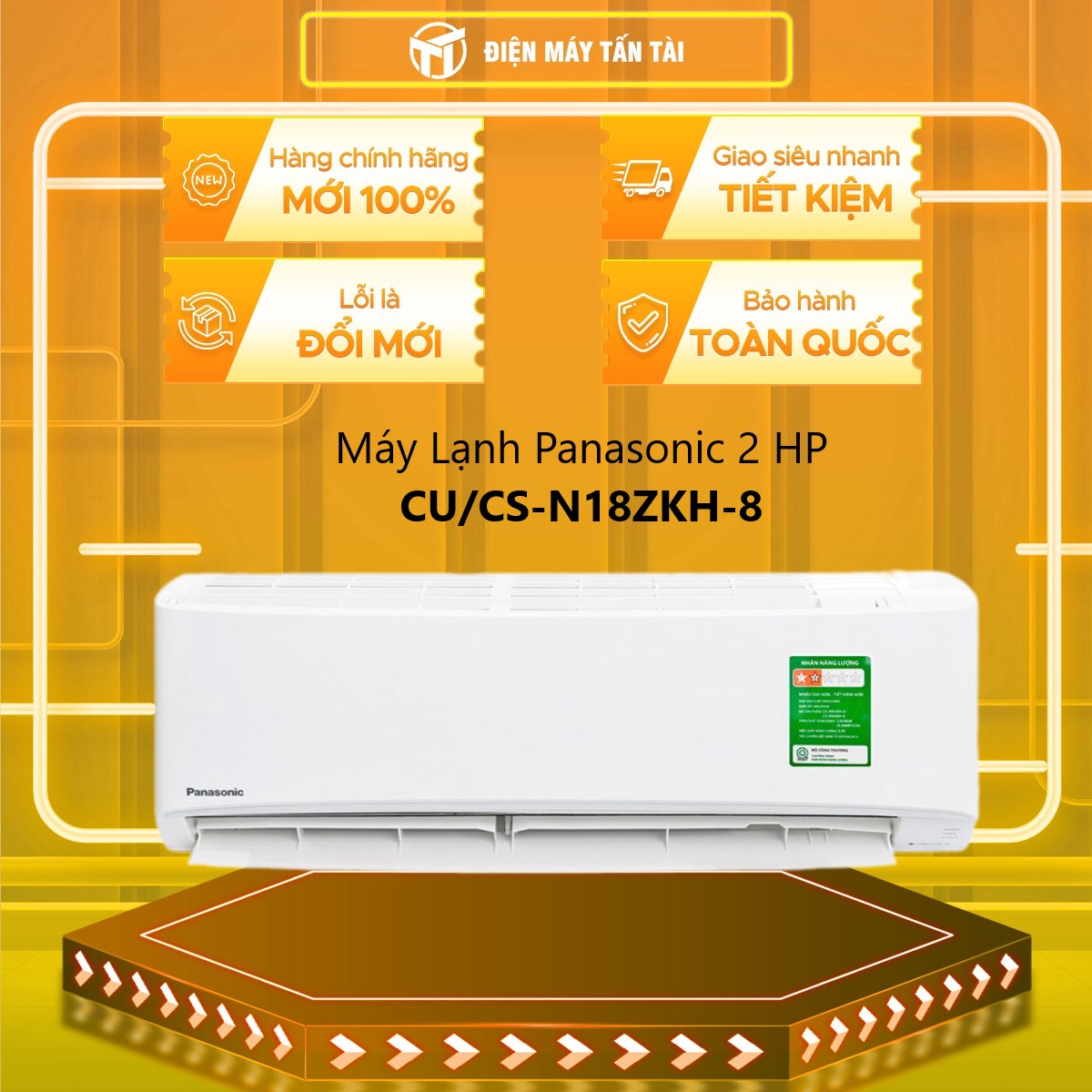 Máy lạnh Panasonic 2.0 HP CU/CS-N18ZKH-8 - Hàng chính hãng - Giao HCM và 1 số tỉnh thành