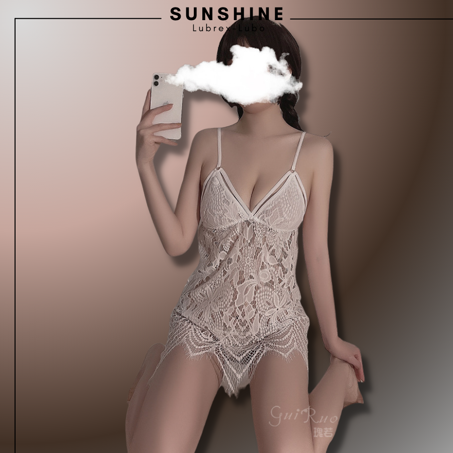 Váy ngủ sexy 2 dây gợi cảm xuyên thấu quyến rũ nhiều màu đen đỏ trắng - SUNSHINE DUOICA1235