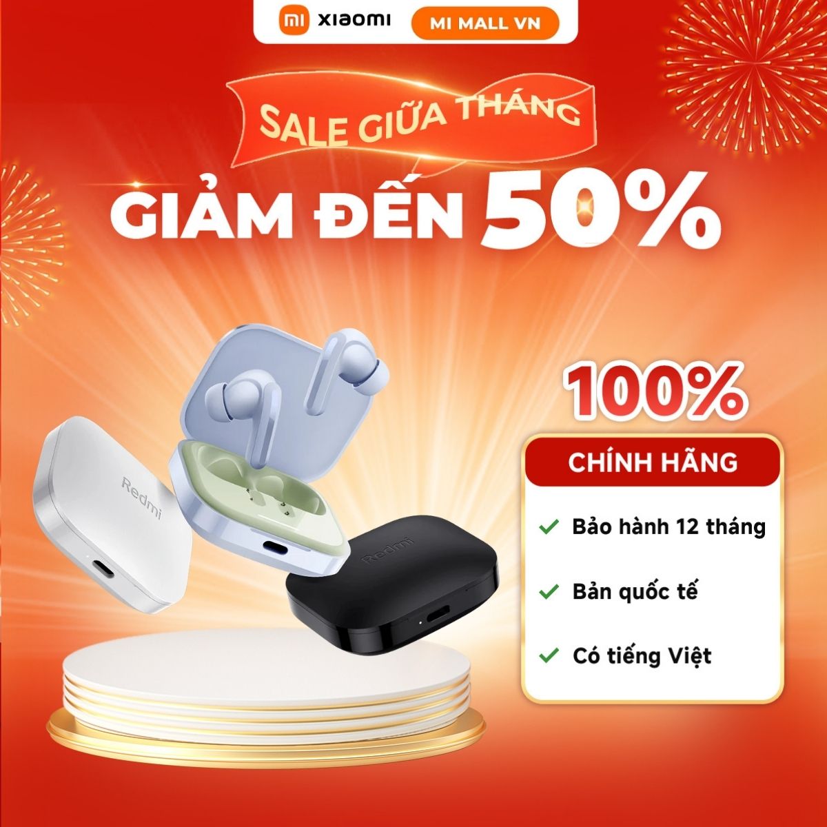 Tai Nghe Bluetooth Chống Ồn Xiaomi Redmi Buds 5 - Hàng Chính Hãng