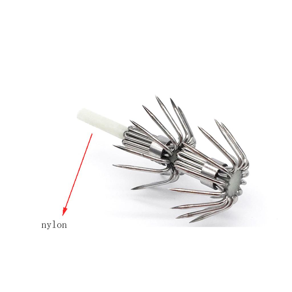 Phép Lạ Chiếu 20 Chiếc Đồng Hồ Thép Không Gỉ Dạ Quang Mực Dụ Móc Câu Cá Egi Jig Móc 040