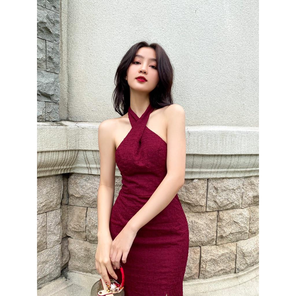 Lilac Dress | Đầm cổ yếm ôm body xẻ tà Story.clothes thời trang nữ