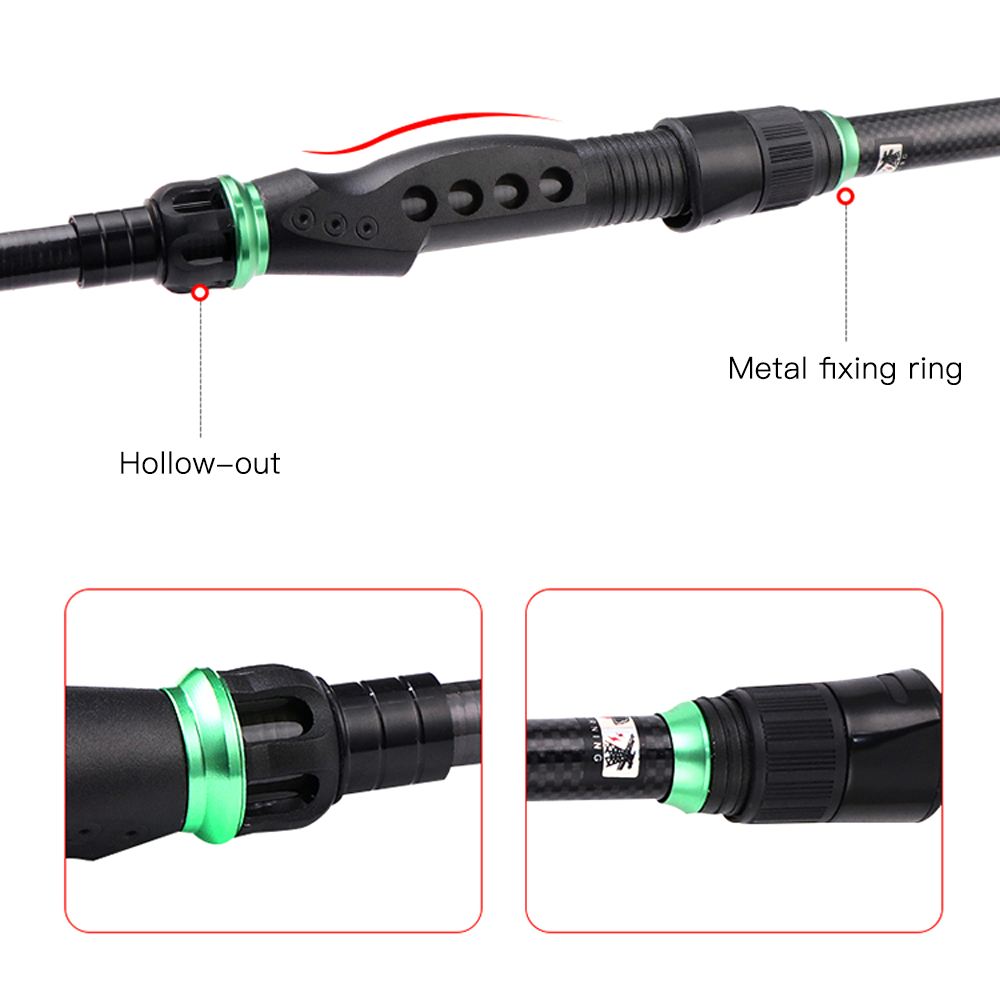 Cần câu cá carbon siêu nhẹ 1.8m / 2.1m / 2.4m / 2.7m / 3.0m / 3.6m dễ dàng thu gọn