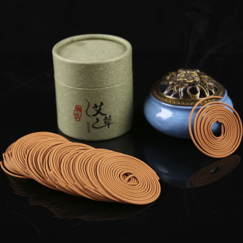 Nhang vòng, hương vòng thảo mộc tự nhiên trầm hương, đàn hương, ngải cứu - An toàn 100% cho sức khỏe - 1 hộp 48 khoanh