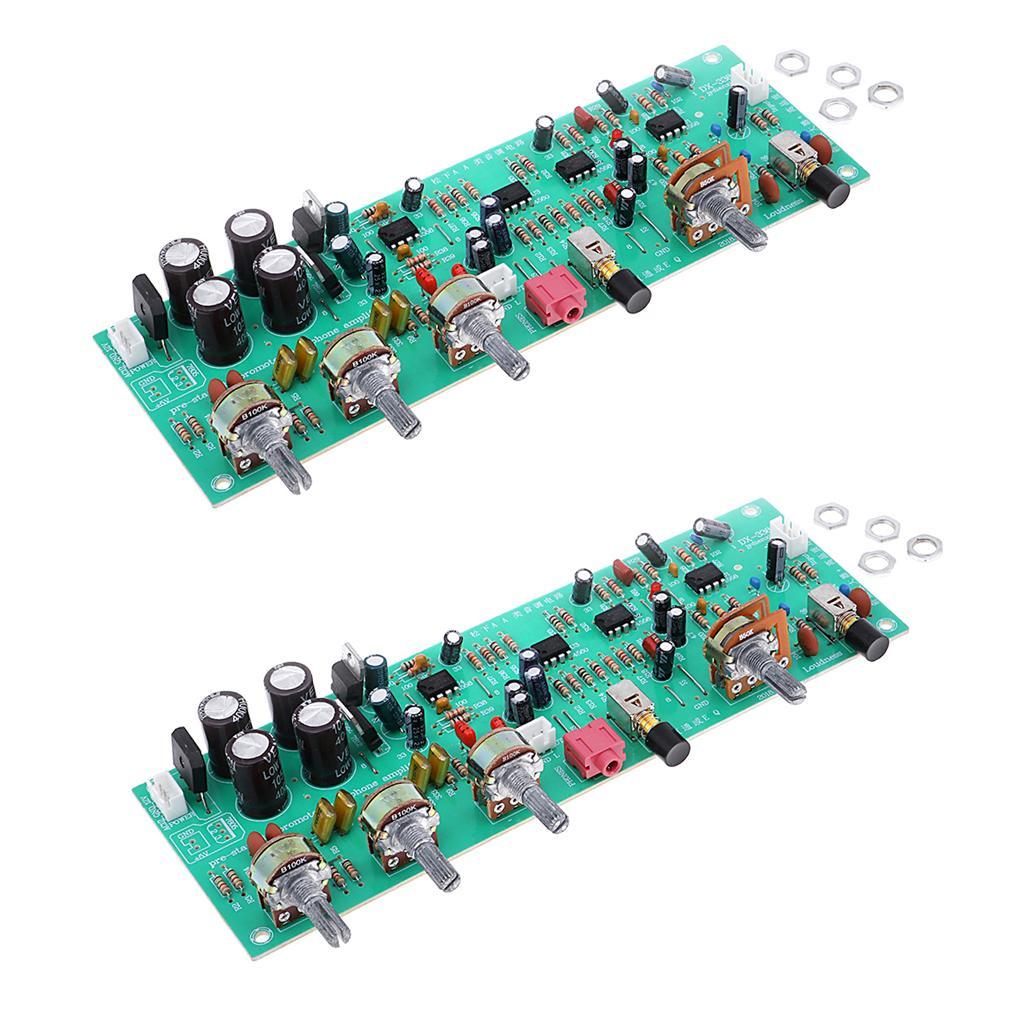 2x DX338A OP-AMP HIFI Amplifier Volume  EQ Control Board Preamplifier