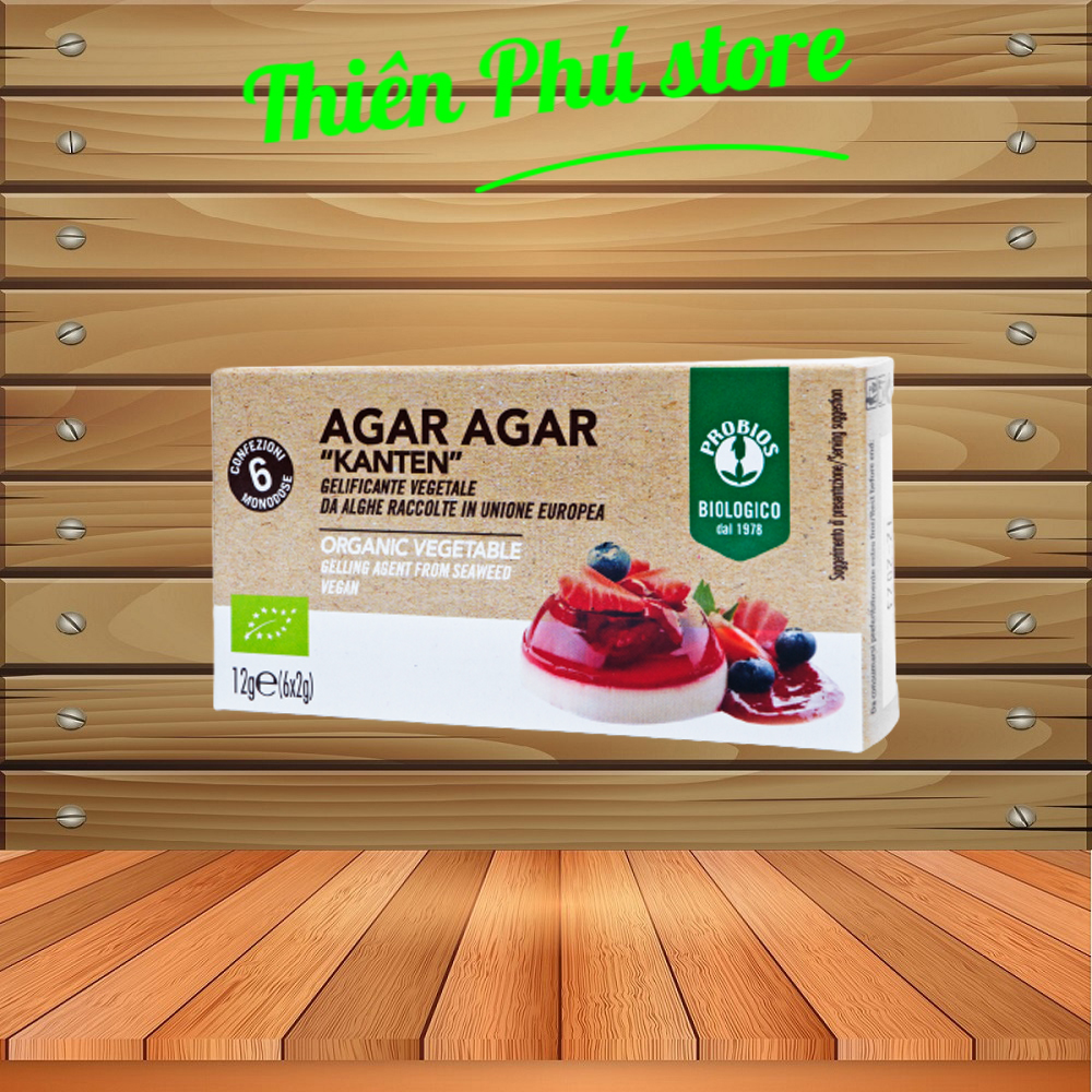 Bột Rau Cau Agar Agar Hữu Cơ 6x2g ProBios Organic Agar Agar Seaweed