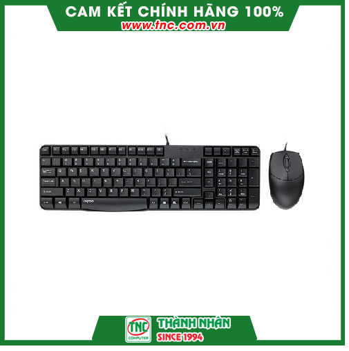 Bộ bàn phím + chuột có dây Rapoo X120 Pro- Hàng chính hãng