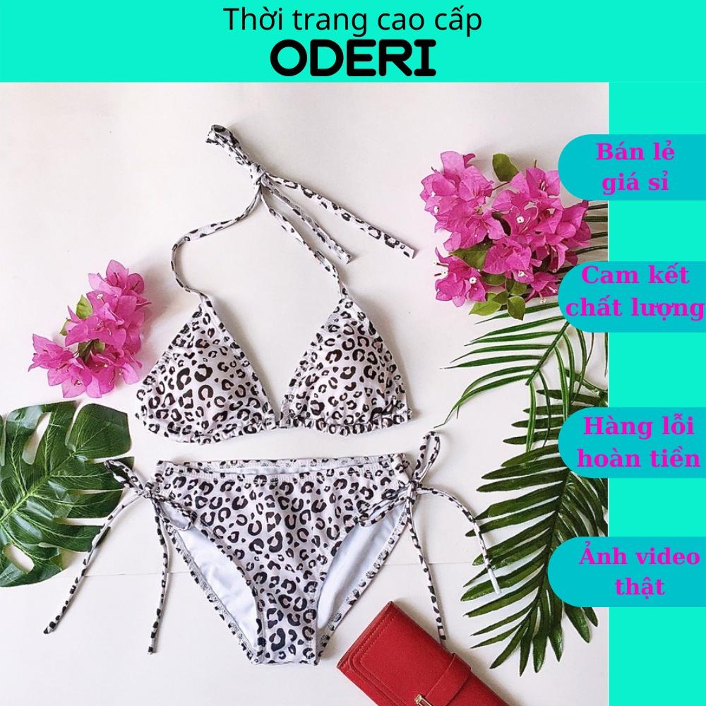 Bikini, Đồ Bơi Điên Biển Hai Mảnh Tam Giác Beo Trắng Secxy KG0520