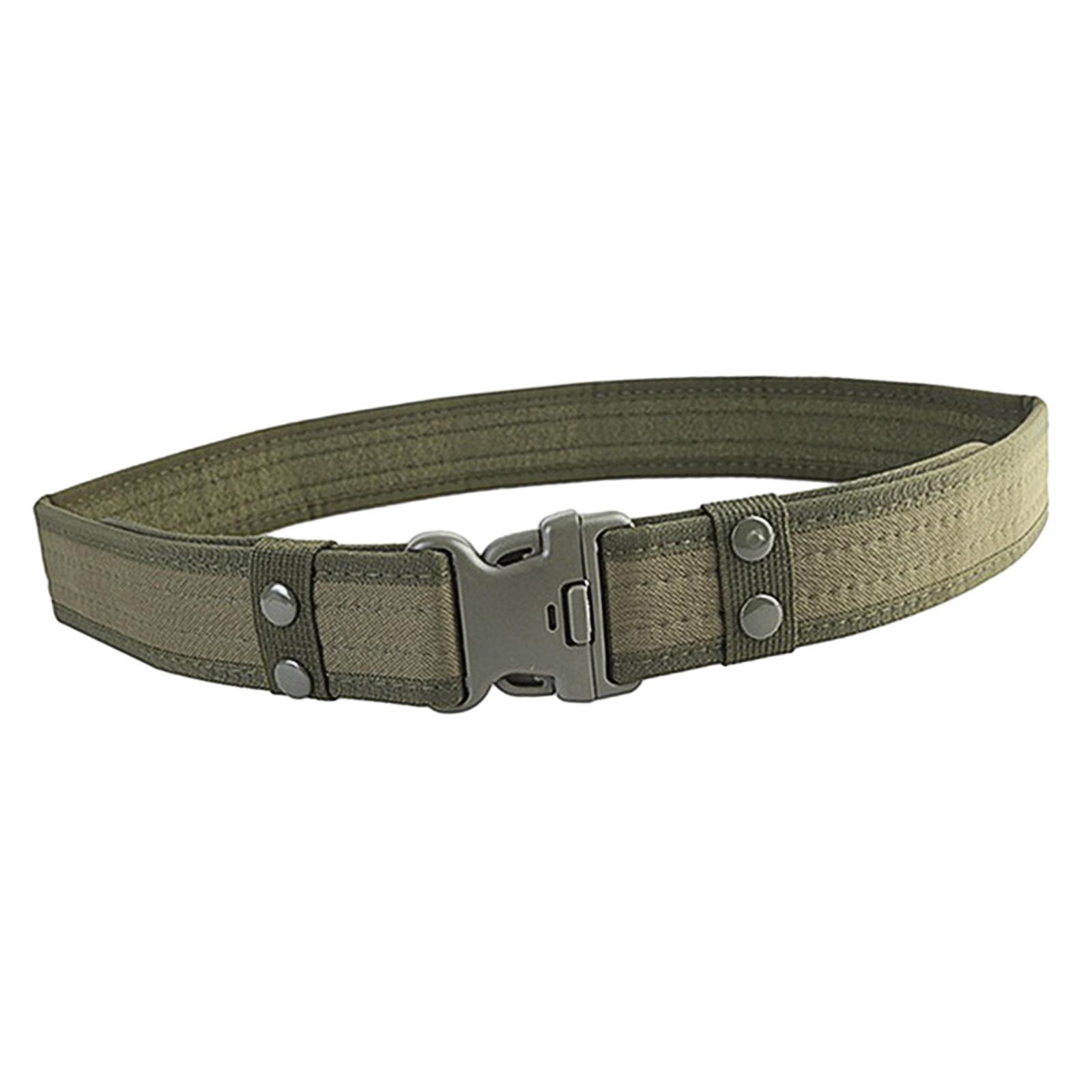 Men's Outdoor Belts Wear Resistant Outer Belt Waistband with Heavy Duty Quick Release Buckle for Leisure Sport Hiking Hunting
