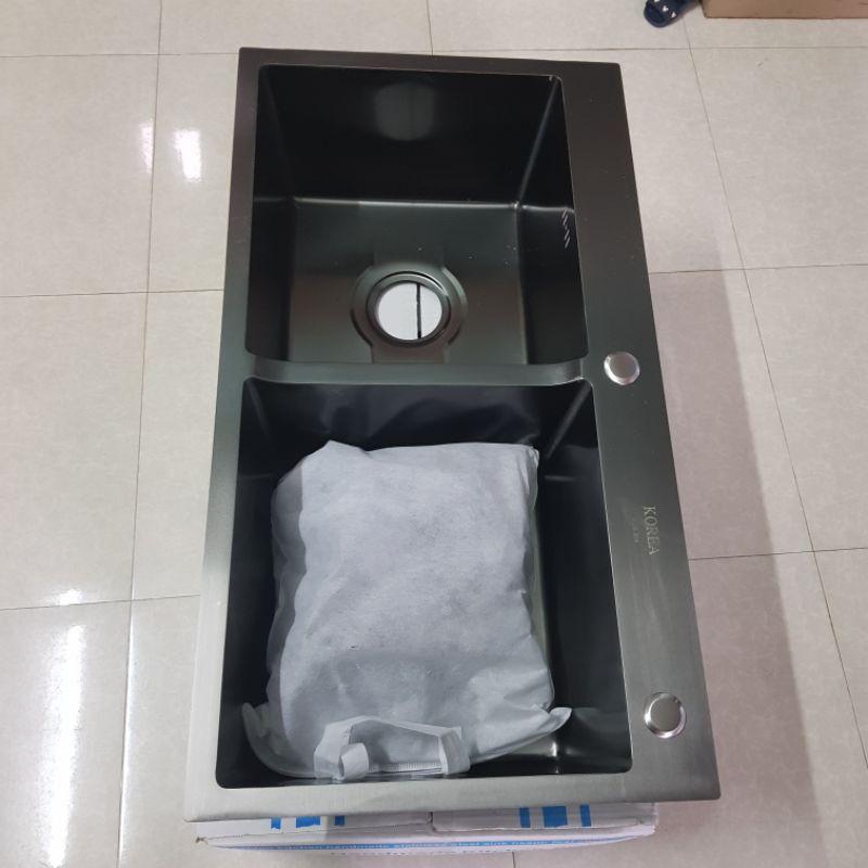 CHẬU NANO + VÒI rửa bát phủ NANO.8245 cân.