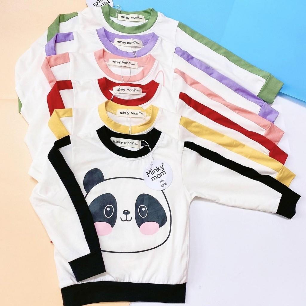 Bộ Cotton Dài Tay Cho Bé Bộ Thu Đông Dài Tay Minky Mom Cho Bé Trai Bé Gái Với Các Hình Thú Siêu Kute