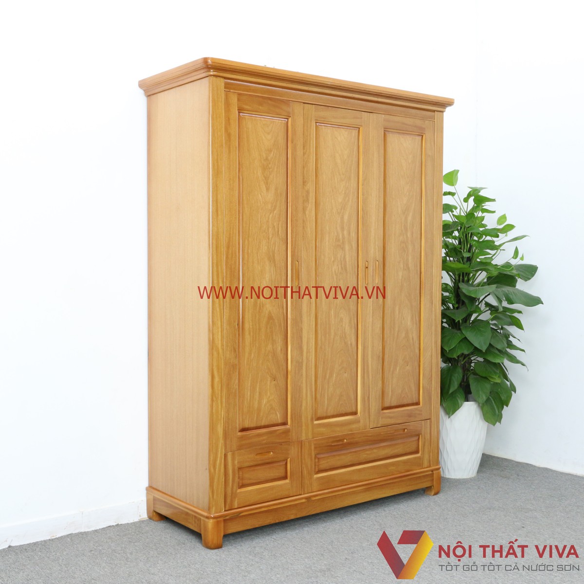 Tủ Áo 3 Cánh Gỗ Đinh Hương Đẹp Giá Rẻ