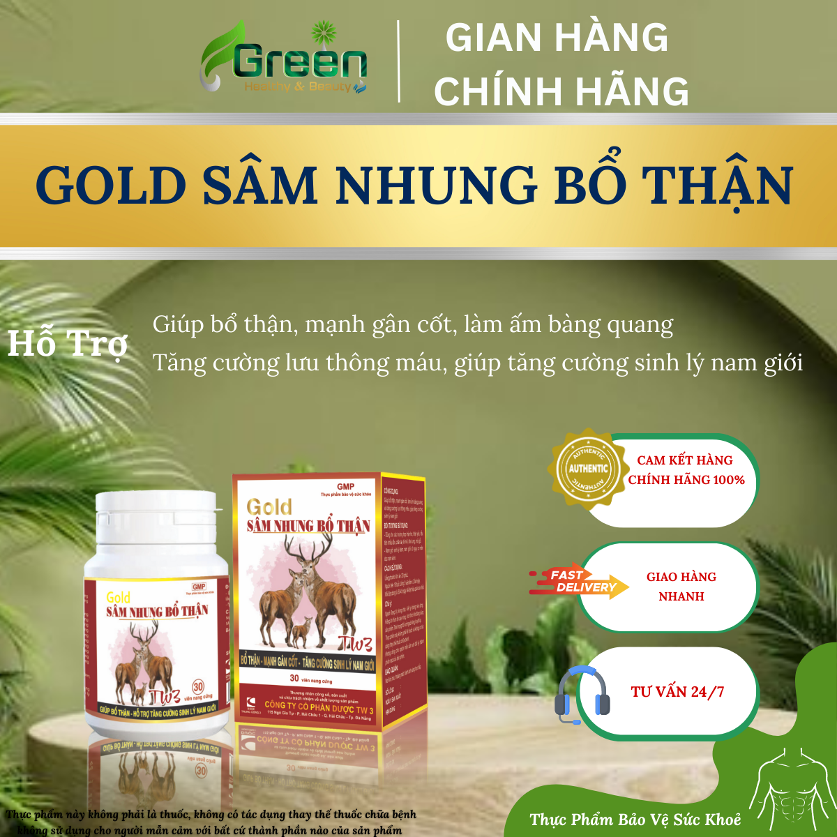 GOLD SÂM NHUNG BỔ THẬN (H/30 viên)