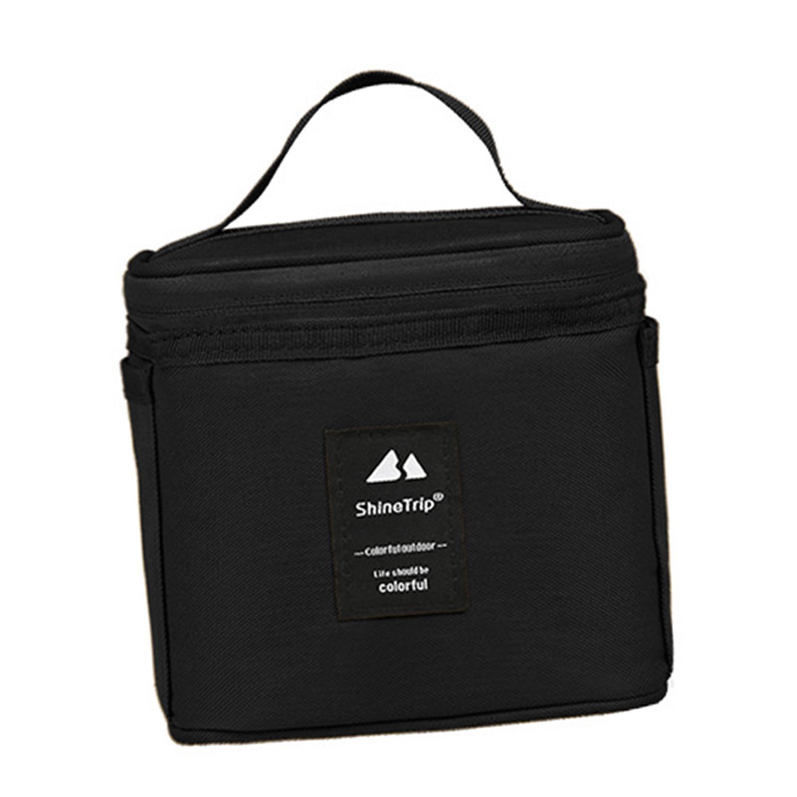 Condiments Bottle Storage Seasoning Jar Carrying Bag Camping Black