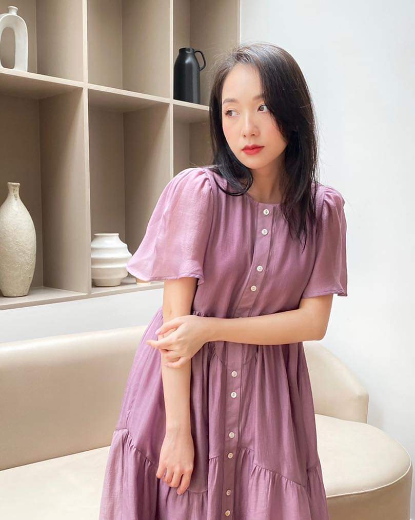 [5 màu] Váy Babydoll Dáng Dài 3 Tầng, Chất Linen Thun Dày Dặn, Phom Rộng Thoải Mái