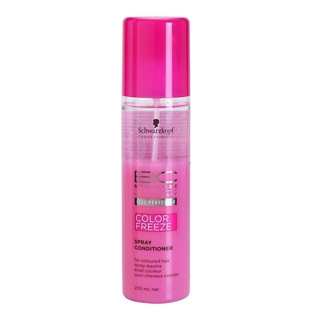 [+Mũ Trùm] Xịt dưỡng giữ màu tóc nhuộm Schwarzkopf BC Bonacure pH 4.5 Color Freeze Spray Conditioner 200ml NEW 2023