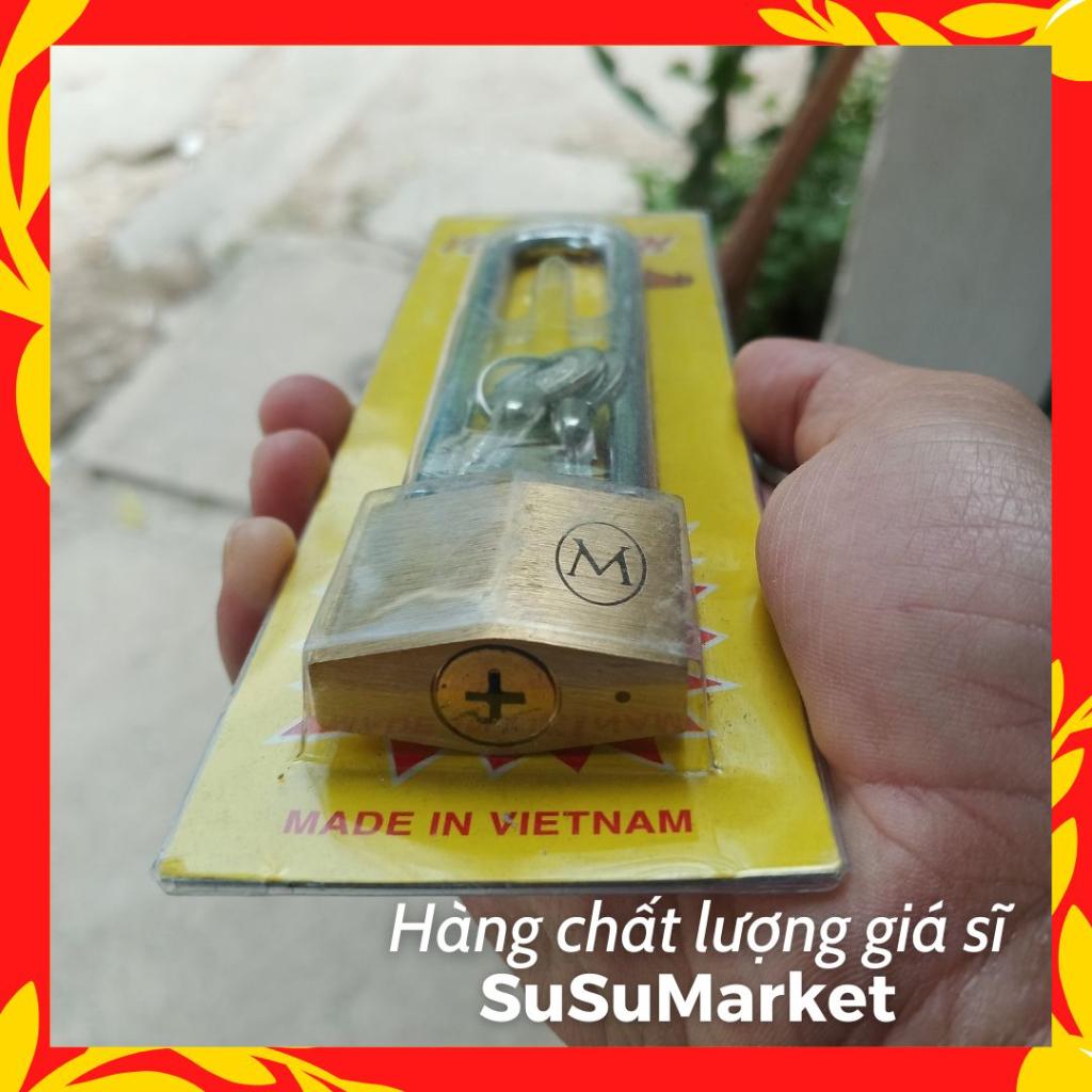 Ổ khoá Vương Niệm 4P | Càng dài 13 Cm | Chìa khoá hình dấu cộng chồng dò |
