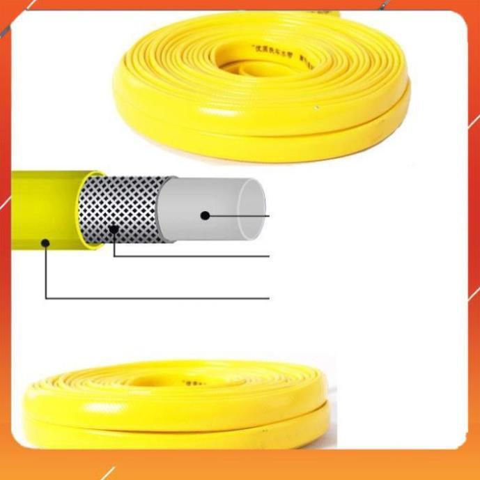 Vòi Xịt️Evoucher Bộ dây vòi xịt nước rửa xe, tưới cây , tăng áp 3 lần, loại 7m, 10m 206587 cút sập+ móc khoá