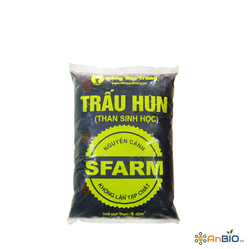 GIÁ THỂ TRỒNG CÂY TRẤU HUN SFARM Túi 5dm3 Than sinh học