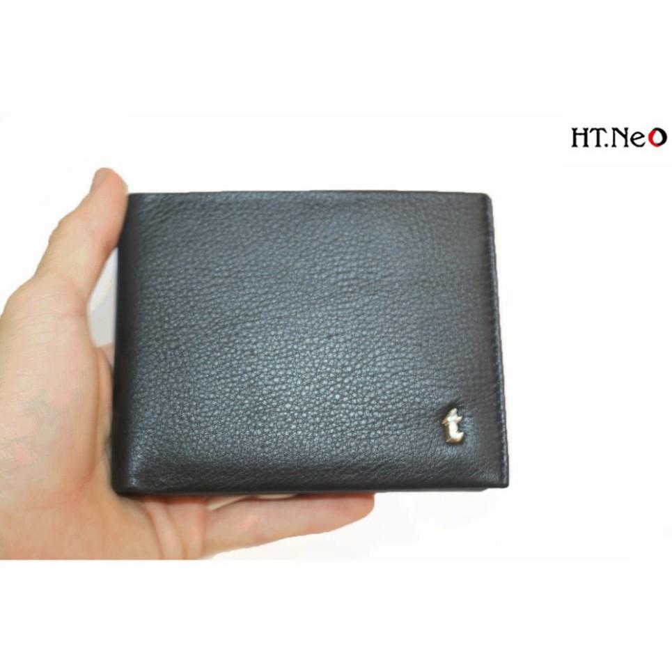 Ví da nam - Ví ngang nam HT.NEO da bò nguyên miếng cao cấp rất bền kiểu dáng sang trọng, có ngăn đựng giấy tờ VN21