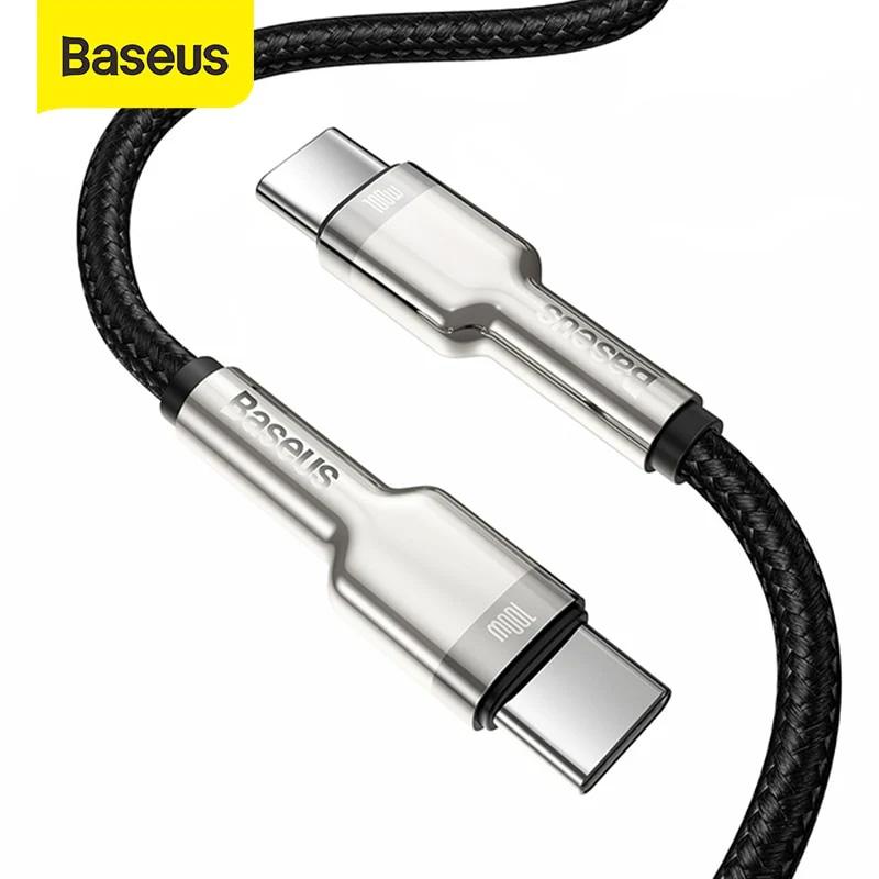 Cáp sạc nhanh 100W Baseus Cafule Metal Data Cable Type C to Type C (100W) - Hàng chính hãng