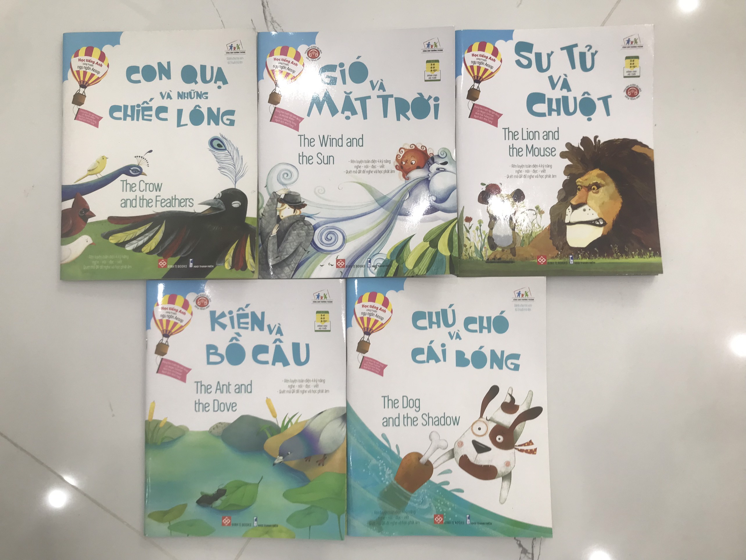 Bộ 5 Cuốn Sách Học Tiếng Anh Cùng Truyện Ngụ Ngôn Aesop