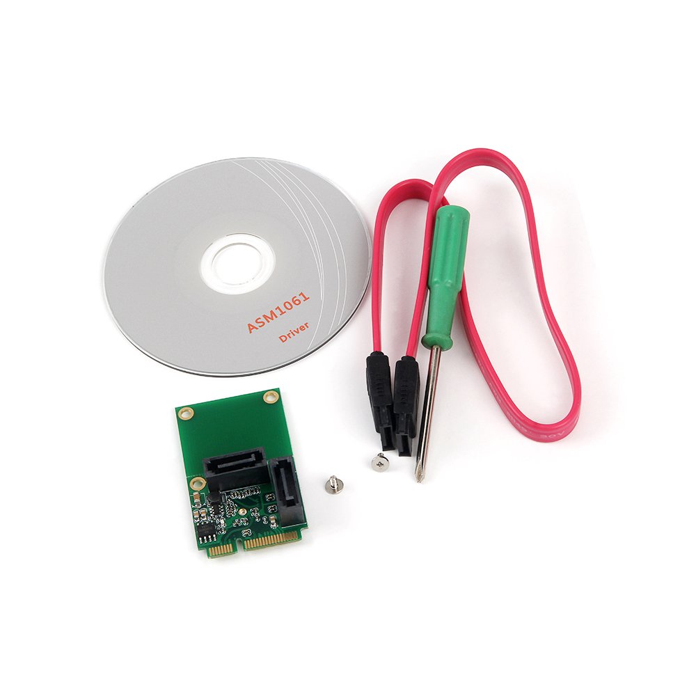 Bộ Chuyển Đổi Đĩa Cứng 2 Cổng Thẻ SATA3.0 Mini PCI-E Sang SATA3